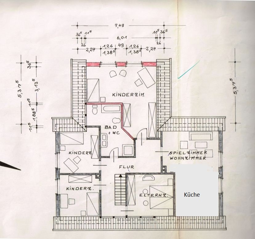 *** Vermietet *** Schöne helle Obergeschoss-Wohnung mit Gartennutzung nach Absprache zu vermieten